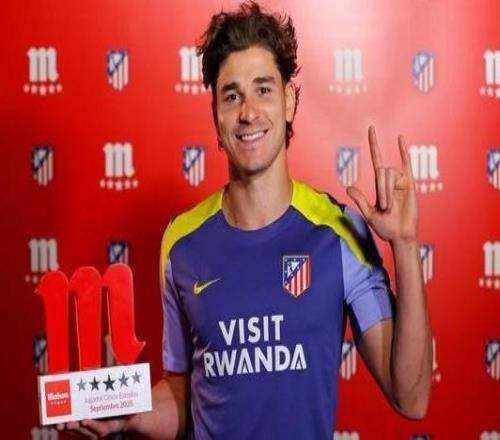 5場(chǎng)6球3助，阿爾瓦雷斯當(dāng)選馬競(jìng)9月最佳球員