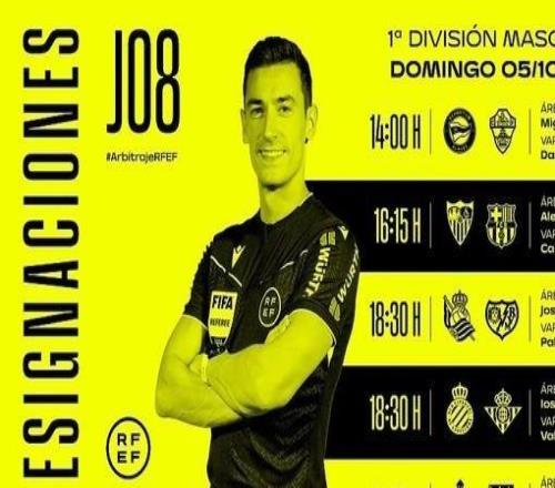 周日西甲裁判安排：穆尼斯將執(zhí)法塞維利亞vs巴薩